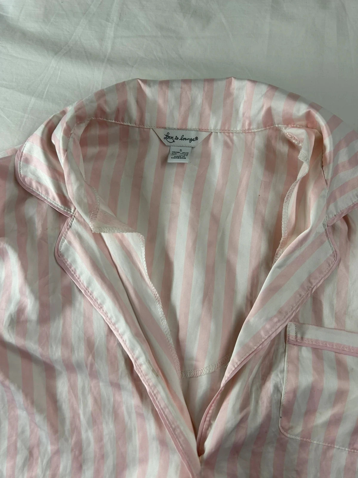 Camisa listrada branco e rosa Love to Lounge – photo 8